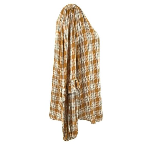 Max Studio S L/S Puff Ruffled Button Front Blouse - Picture 4 of 8